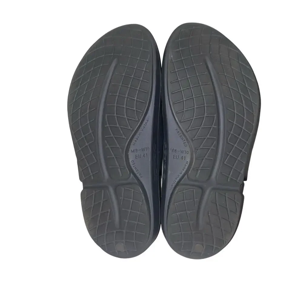 OOFOS OOahh Recovery Slide Sandals Gray M8 W10 EU41 Comfort Orthopedic
